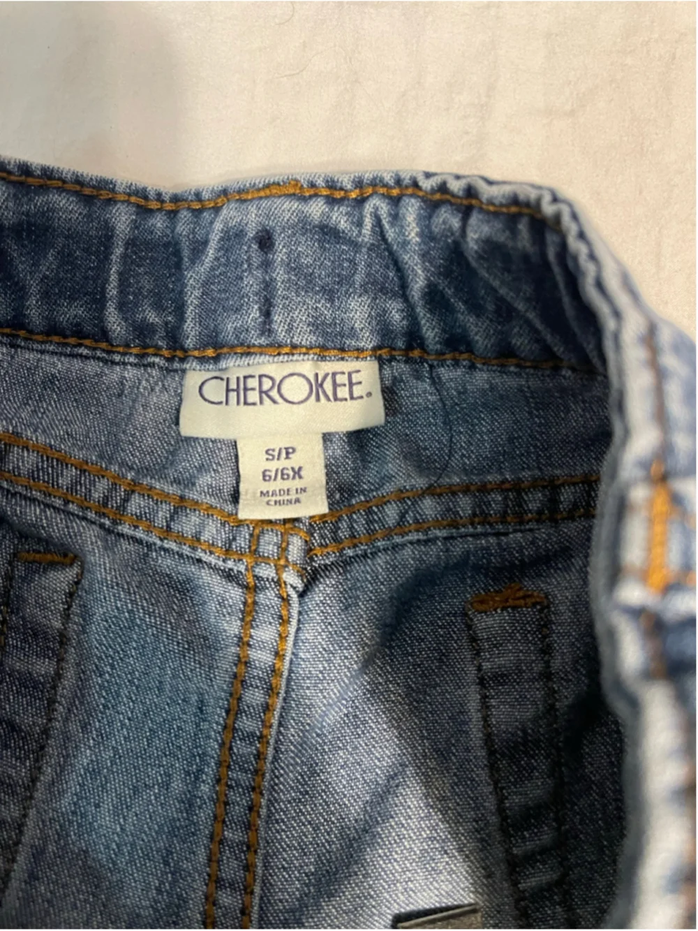 Girls Cherokee Denim Shorts Blue Size 6X